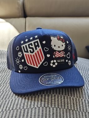 Hello Kitty USAWNT Navy Trucker Hat